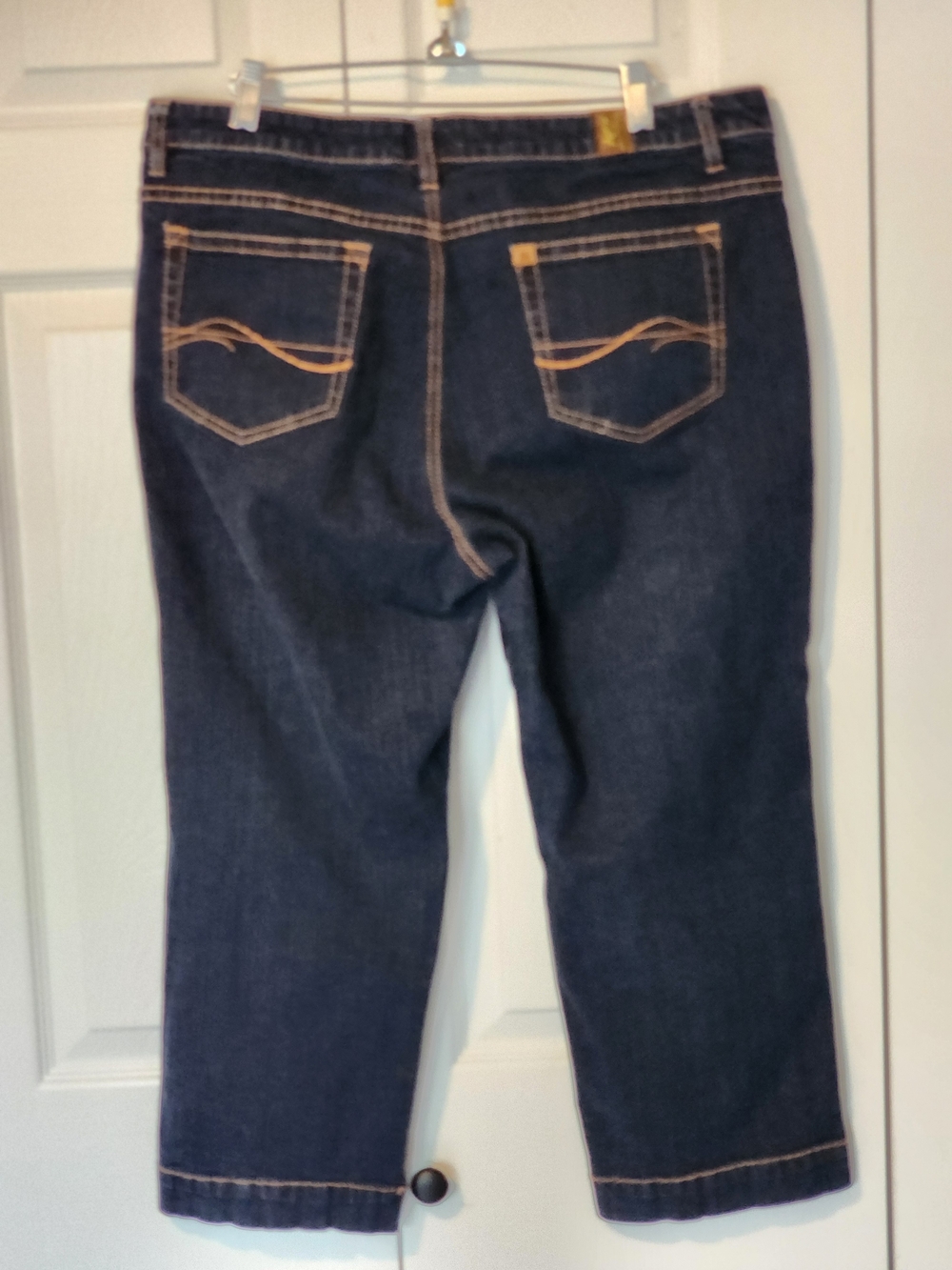 Wrangler Women’s Dark Blue Cropped Denim Jeans Size 14P Petite - Picture 5 of 14